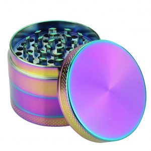 Rainbow Zinc Novelty Designer Herb Grinder 4 Layer 40 MM 914148.jpg