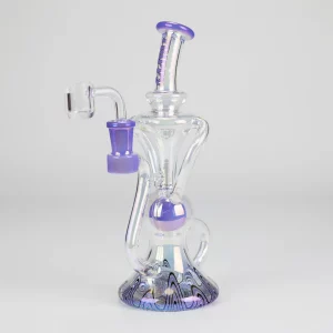Trippy Glass Recycler Dab Rig Purple Jpg.webp