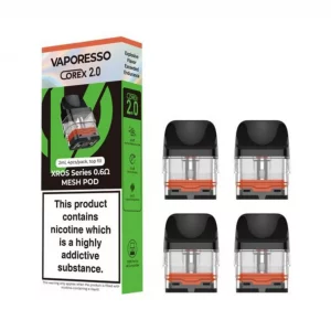 Vaporesso Xros Corex 2 0 Replacement Pods 4 Pack Crc 0 6ohm 21w Replacement Pods 38973352771737 2000x Jpg.webp
